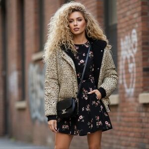 Anthropologie Saltwater Luxe  Dot Puffer Jacket XS